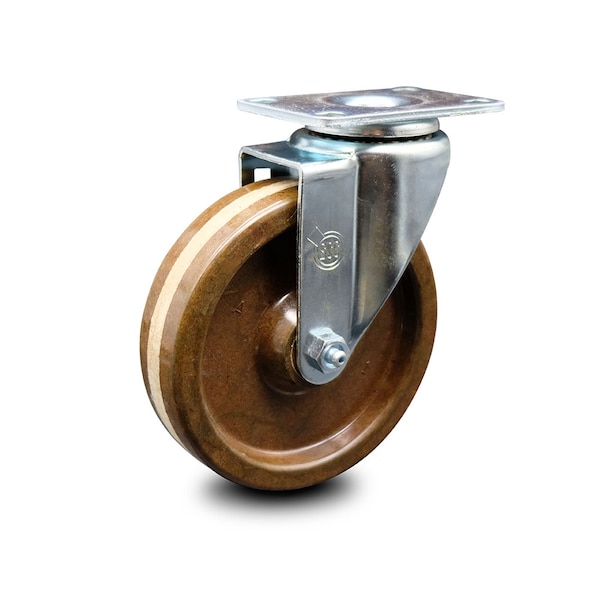 Service Caster 5 Inch High Temp Phenolic Wheel Swivel Top Plate Caster SCC-20S514-PHRHT-TP2 - main